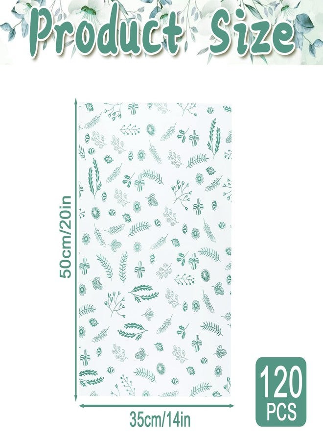 Ethanberg 120 Sheets Gift Wrapping Tissue Paper Bulk, Green Botanical Tissue Paper for Gift Bags, Decorative Art Papers for DIY Crafts Wedding Birthday Baby Showers Holiday Party Decor, 20x14 Inches - Image 2